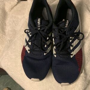Adidas Men's Blue and Red Athletic Shoes